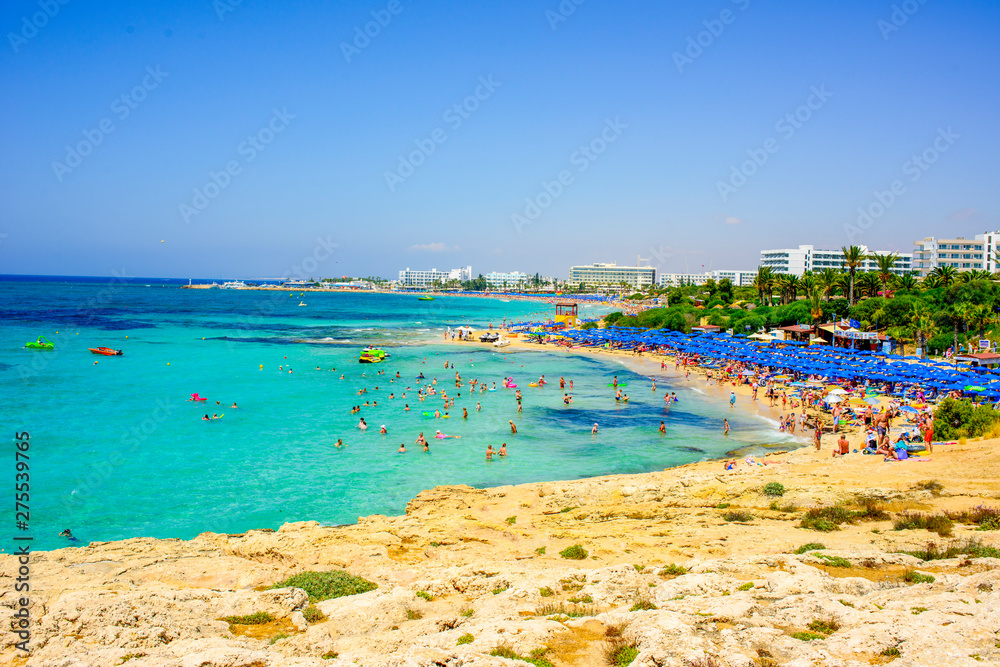  beautiful view of Pantachou beach in Ayia Napa, Cyprus