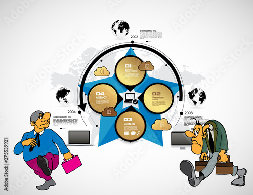 Business infographic layout. Design colorful presentation templates
