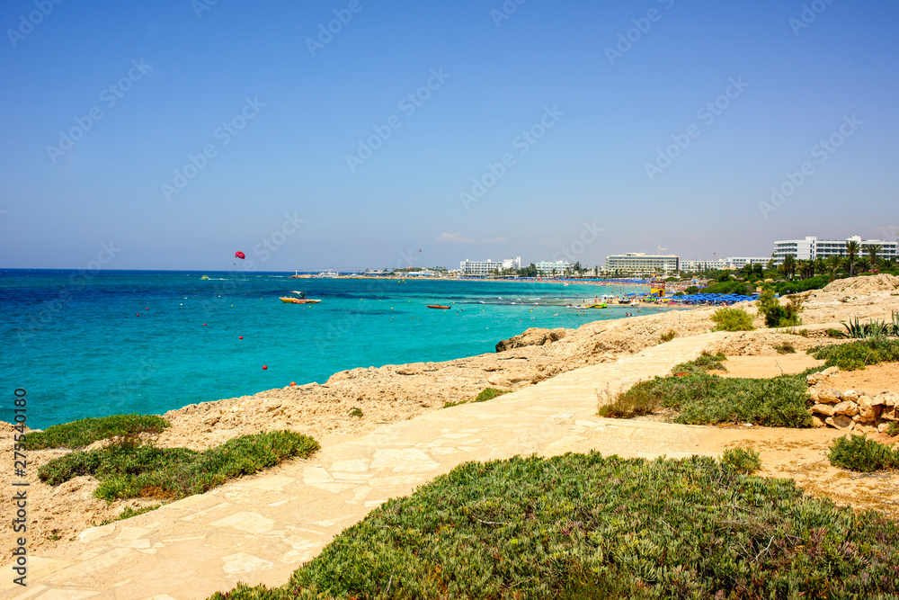  beautiful view of Pantachou beach in Ayia Napa, Cyprus
