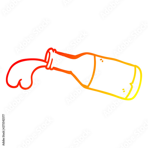warm gradient line drawing cartoon magic potion
