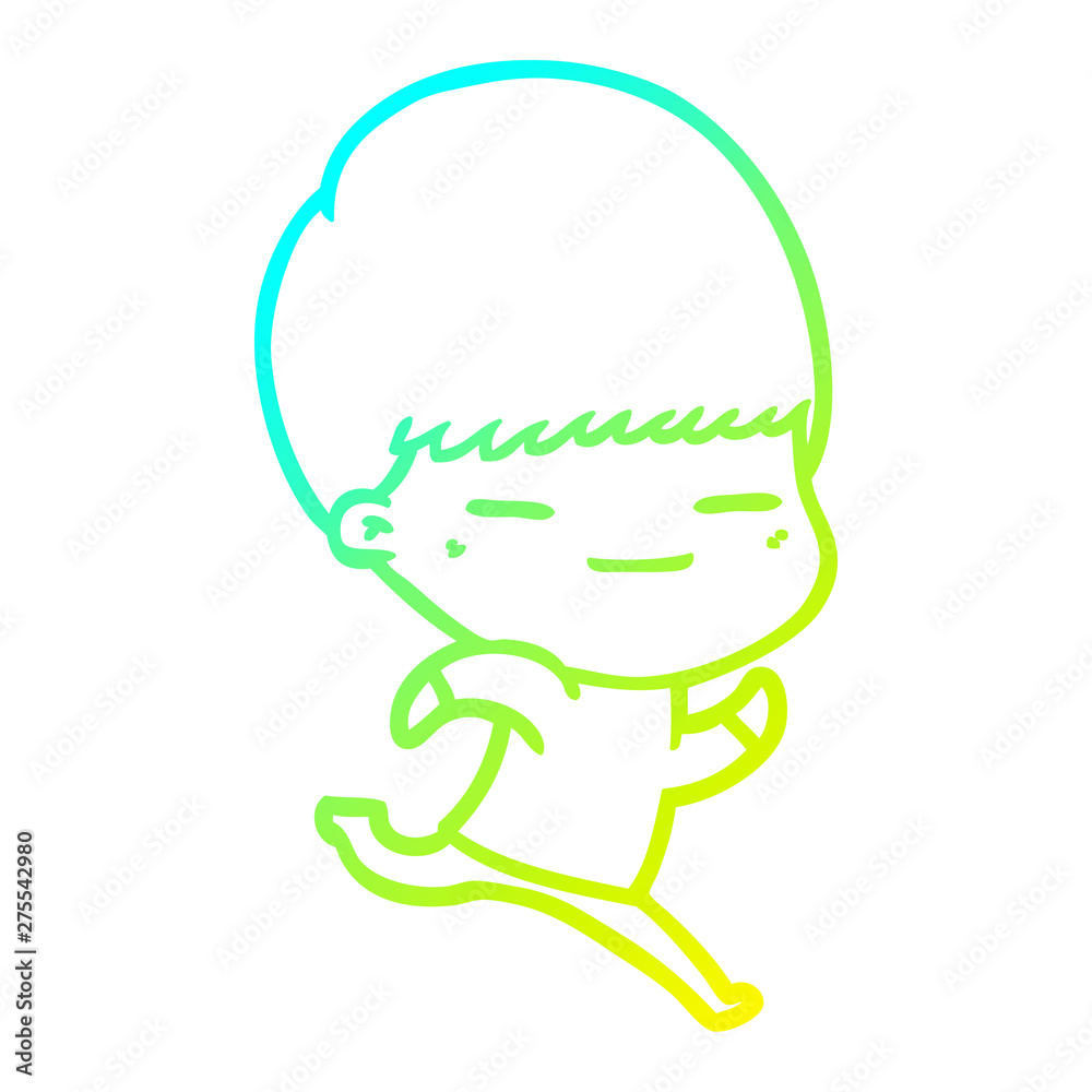 cold gradient line drawing cartoon smug boy cold gradient line drawing cartoon smug boy