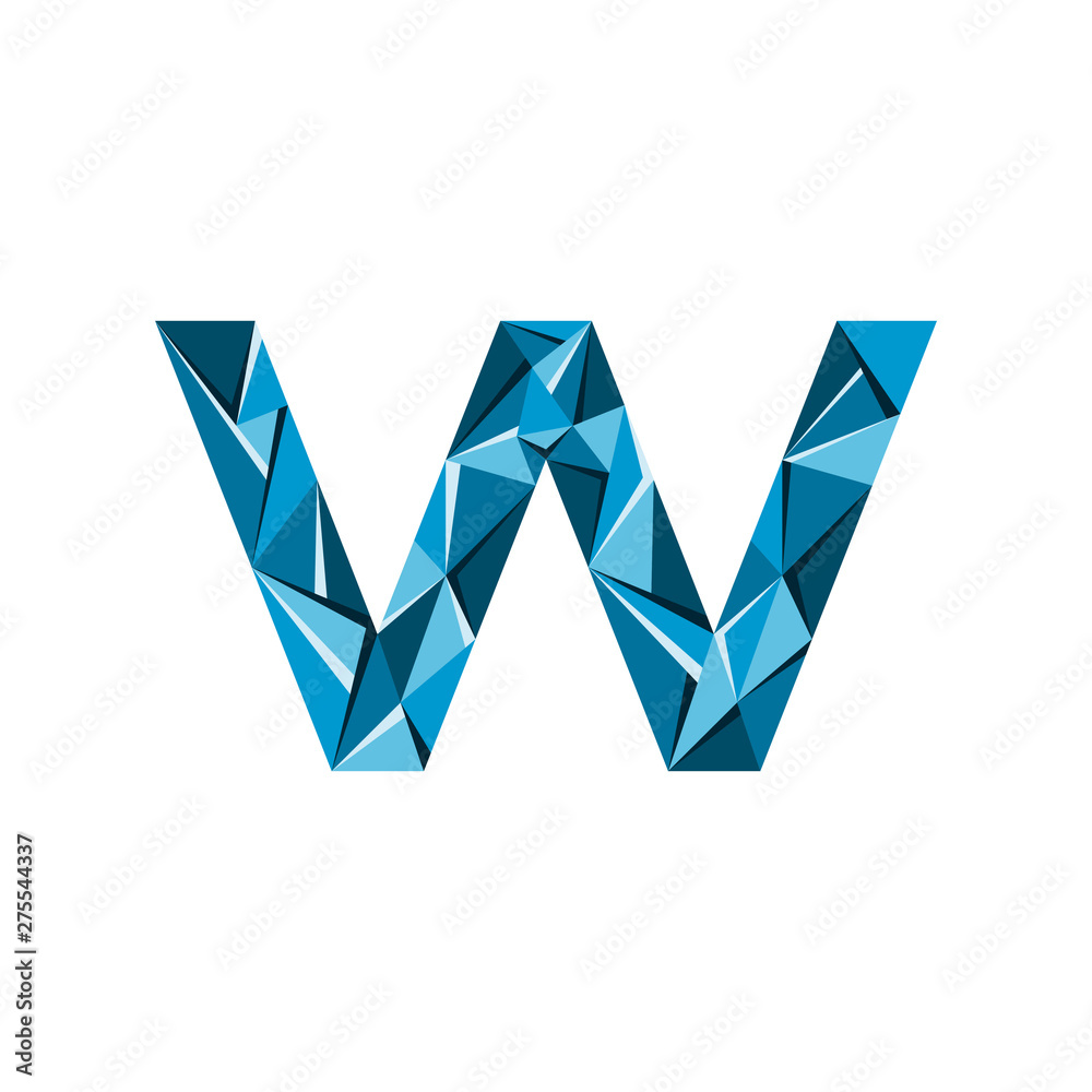 initial letter w abstract triangle logo vector initial letter w abstract triangle logo vector