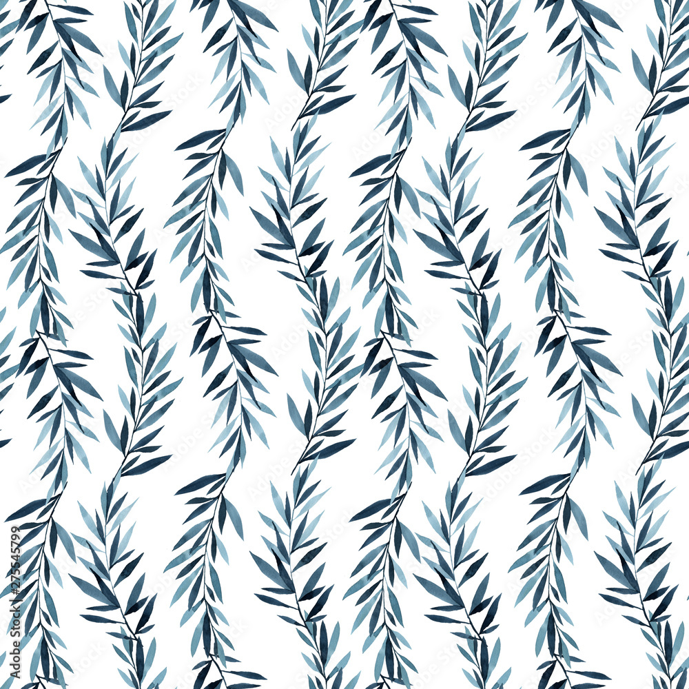 blue and indigo big branches watercolor blue and indigo big branches watercolor