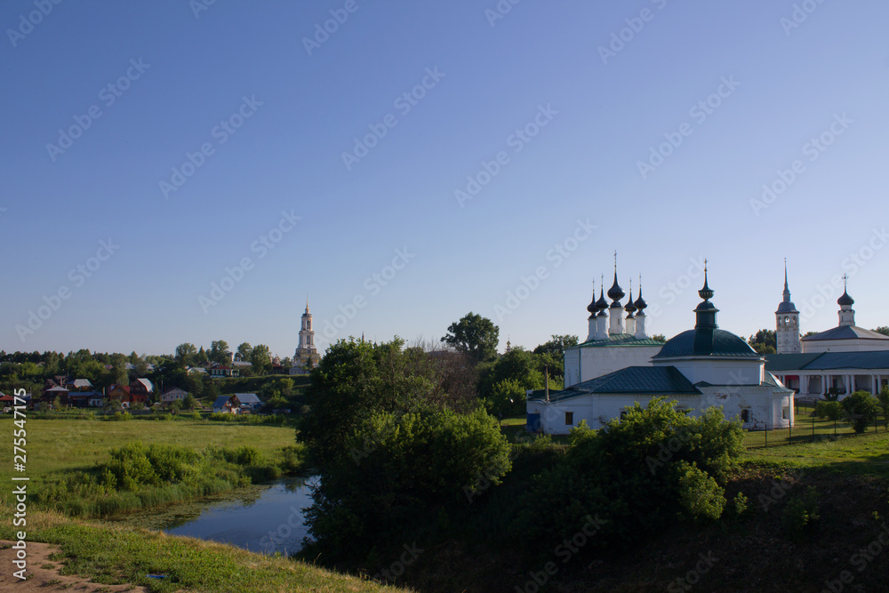 Summer city landscape in Suzdal Russia Summer city landscape in Suzdal Russia