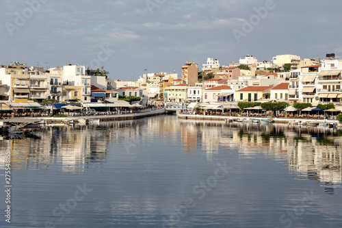 City near the sea lake