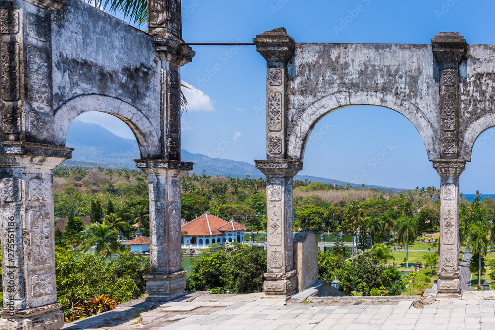 Fototapeta premium Views of the garden at Ujung Water Palace (also known as Ujung Park or Sukasada Park) in Bali, Indonesia