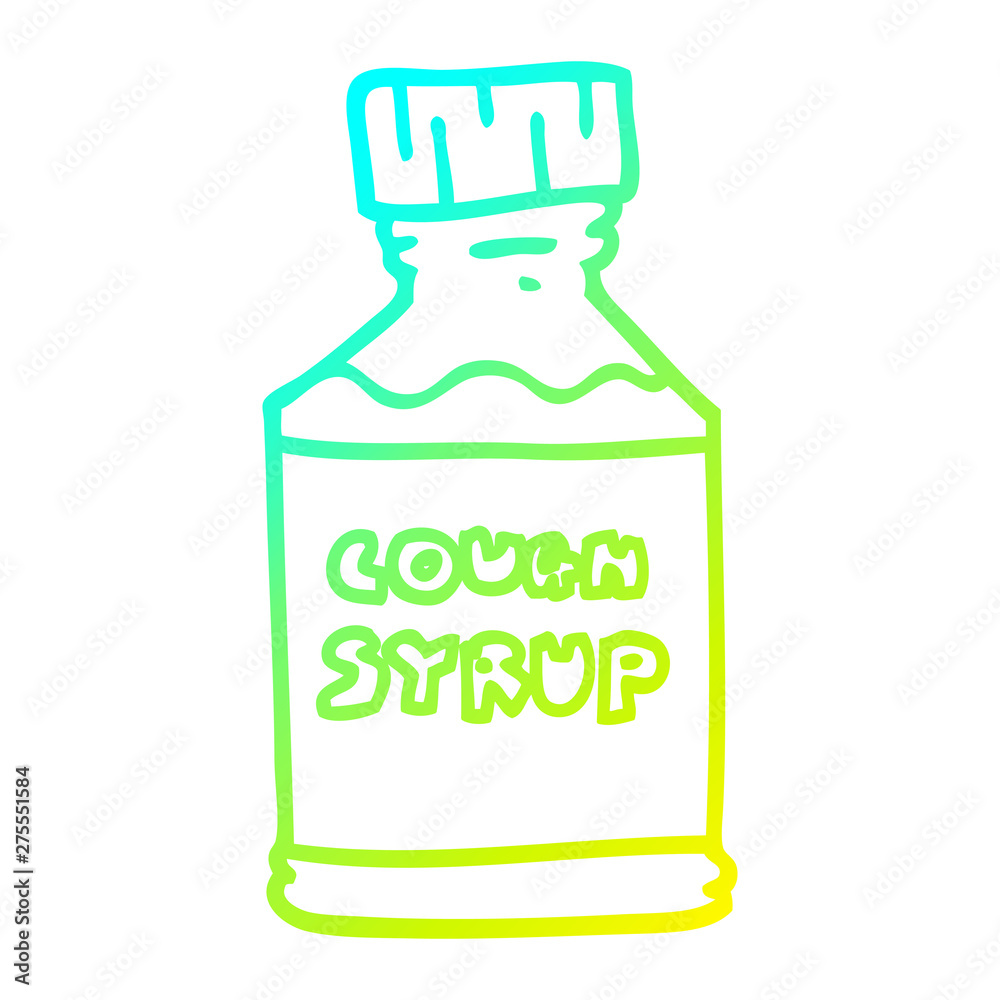 cold gradient line drawing cartoon cough syrup cold gradient line drawing cartoon cough syrup