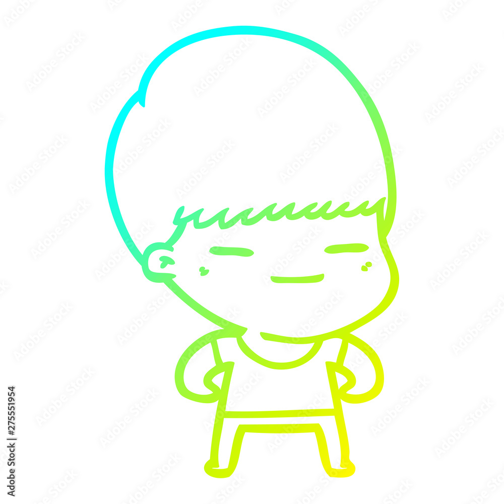 cold gradient line drawing cartoon smug boy cold gradient line drawing cartoon smug boy