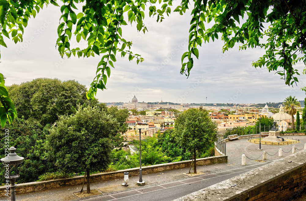 Beautiful panoramic cityscape of Rome, Italy, travel Europe,