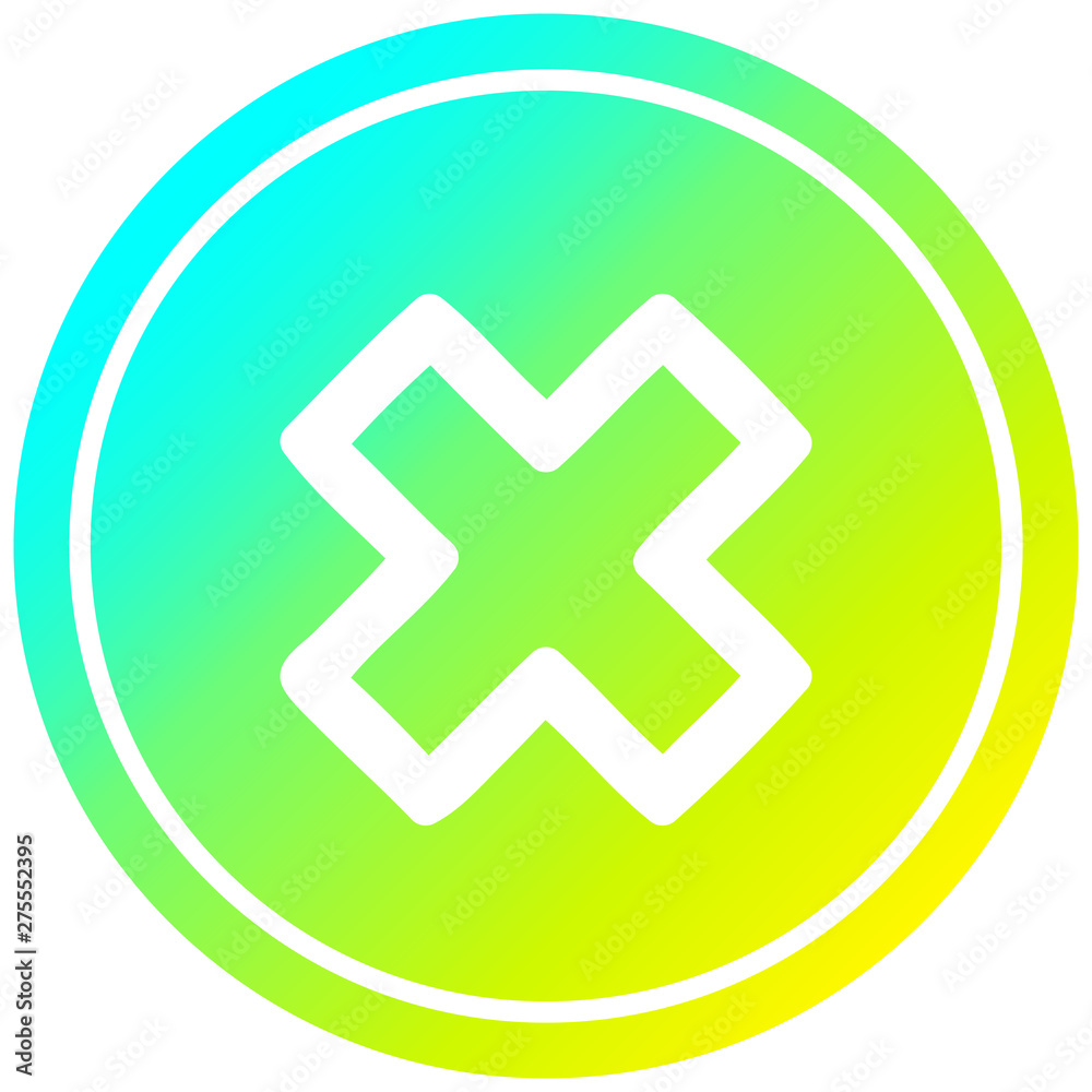 multiplication sign circular in cold gradient spectrum multiplication sign circular in cold gradient spectrum