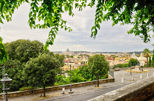 Beautiful panoramic cityscape of Rome  Italy  travel Europe 