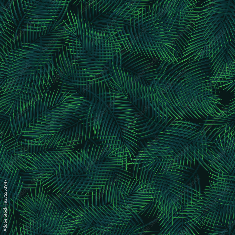 seamless pattern palm leave green colour 
