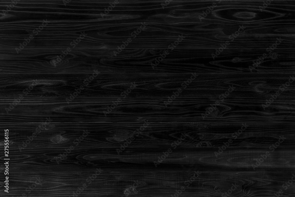 Black wood wall background or texture