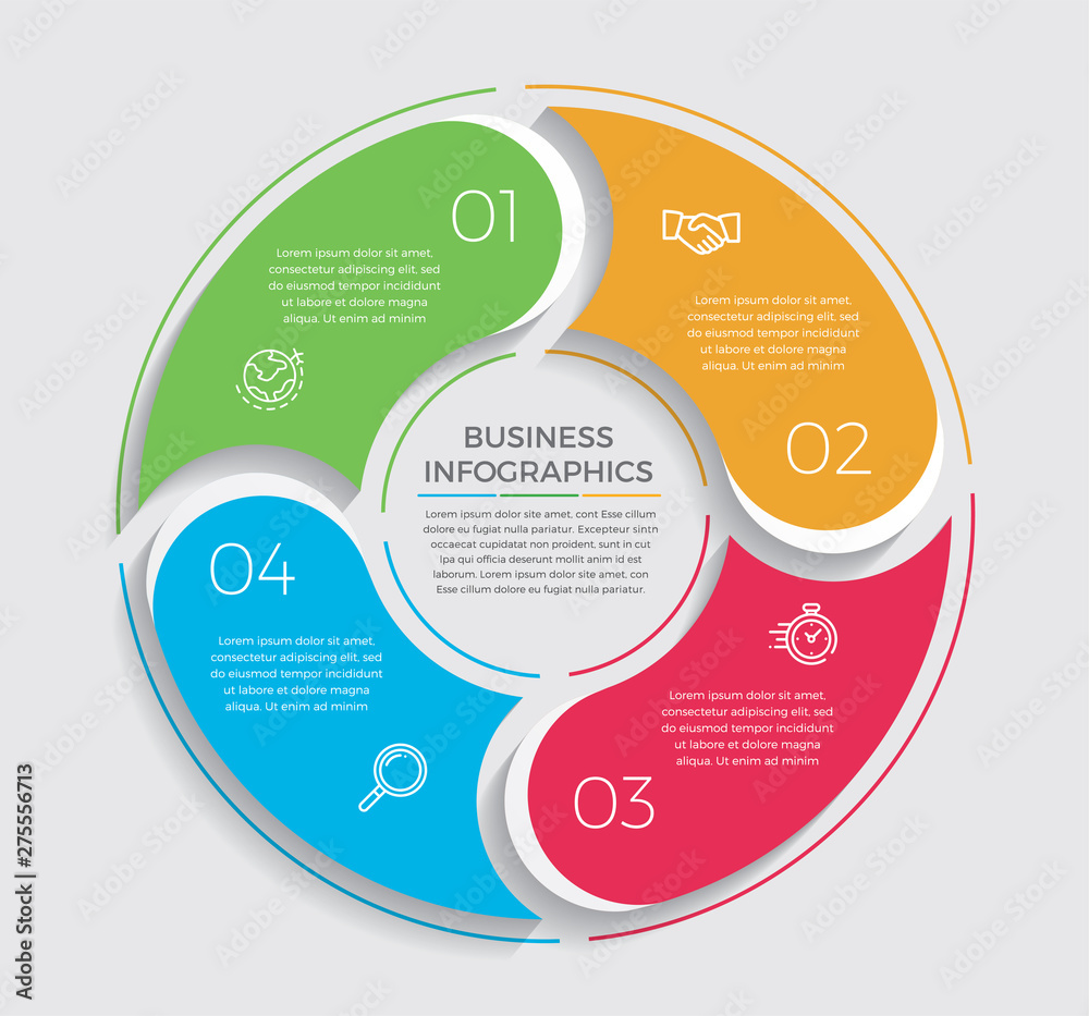Infographic design vector and marketing icons can be used for workflow layout, diagram, annual report, web design. Business concept with 4 options, steps or processes. - Vector Infographic design vector and marketing icons can be used for workflow layout, diagram, annual report, web design. Business concept with 4 options, steps or processes. - Vector