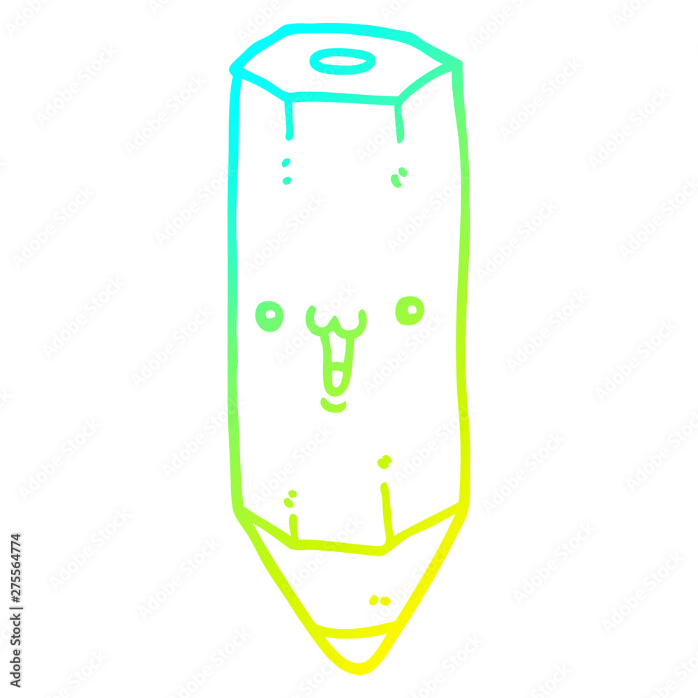 cold gradient line drawing happy cartoon pencil cold gradient line drawing happy cartoon pencil