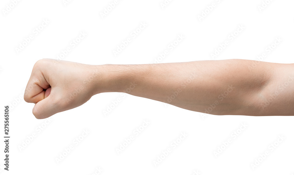 Man hand with fist isolated on white background with clipping path. Man hand with fist isolated on white background with clipping path.