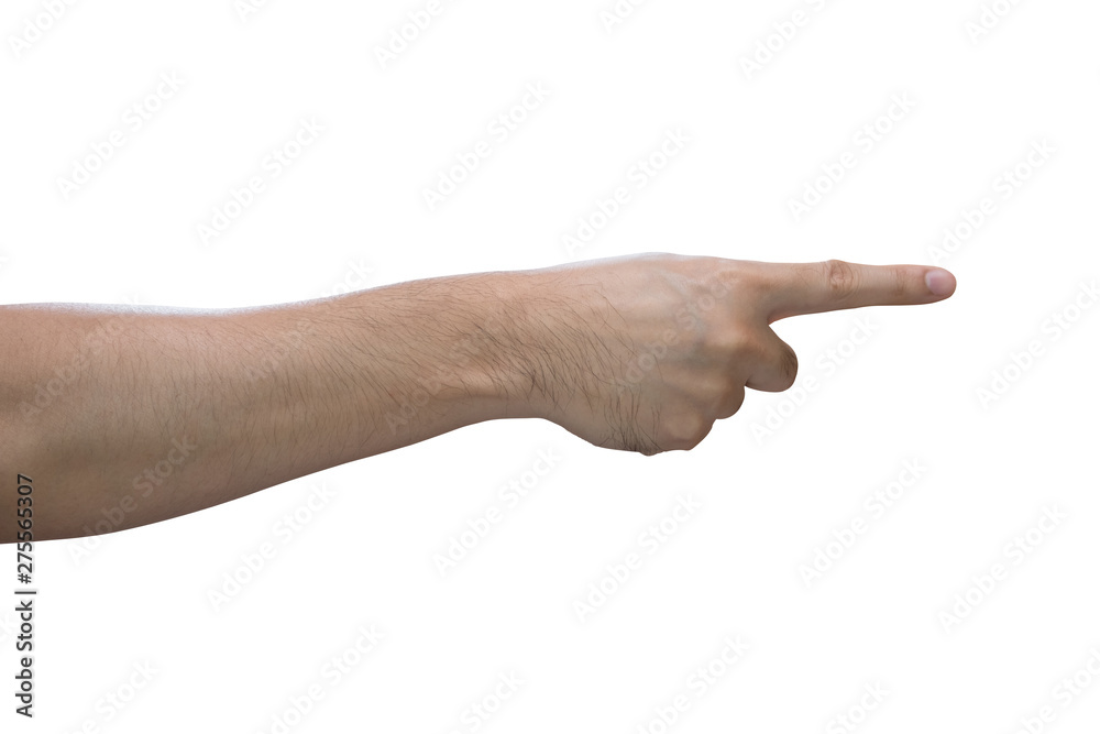 Man hand showing one fingers isolated on white background with clipping path. Man hand showing one fingers isolated on white background with clipping path.