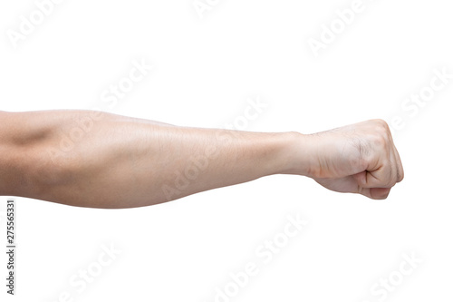 Wallpaper Mural Man hand with fist isolated on white background with clipping path. Torontodigital.ca