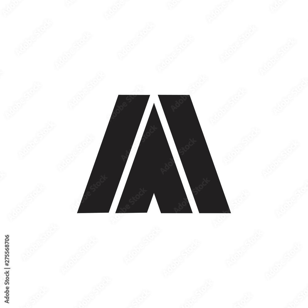 letter ma simple geometric logo vector letter ma simple geometric logo vector