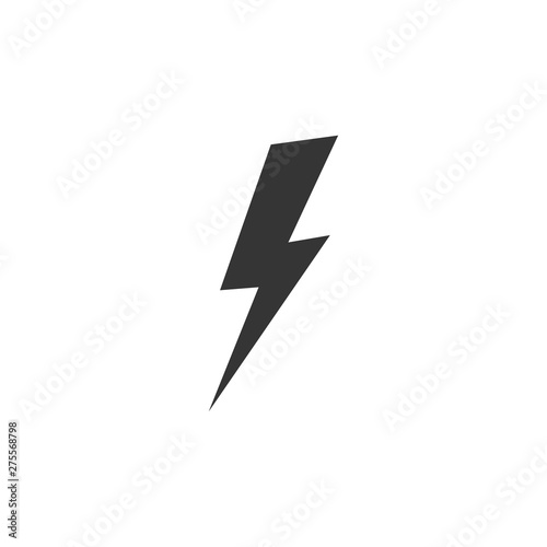 Free Download Lightning, electric power icon template black color editable. Energy and thunder electricity  symbol vector sign isolated on white background. Simple Power Flash logo vector illustration for graphic a - GFXLoad