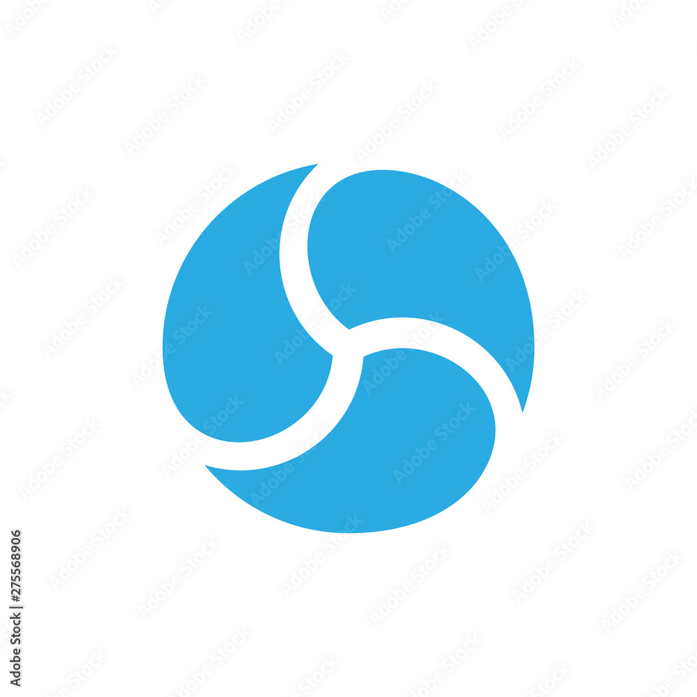 circle water rotation geometric logo vector circle water rotation geometric logo vector
