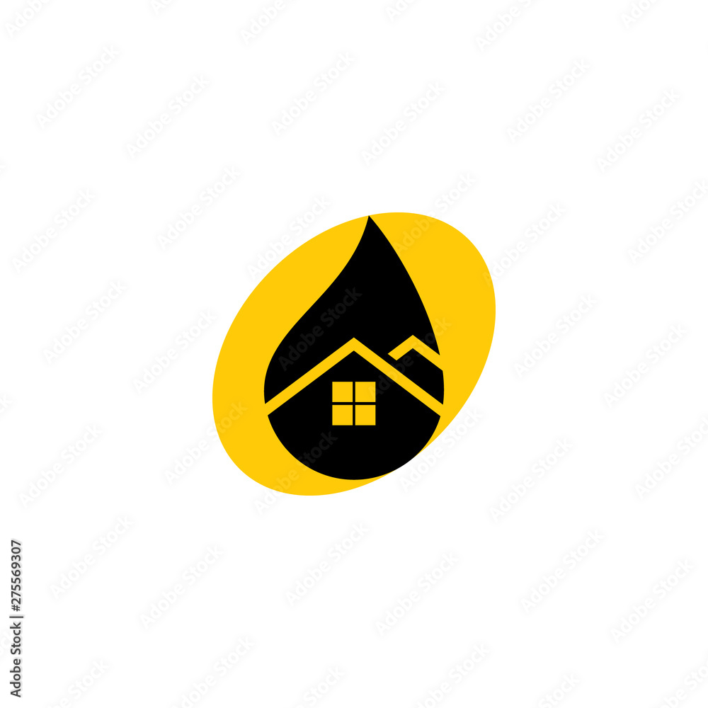 home drop water pure symbol logo vector home drop water pure symbol logo vector