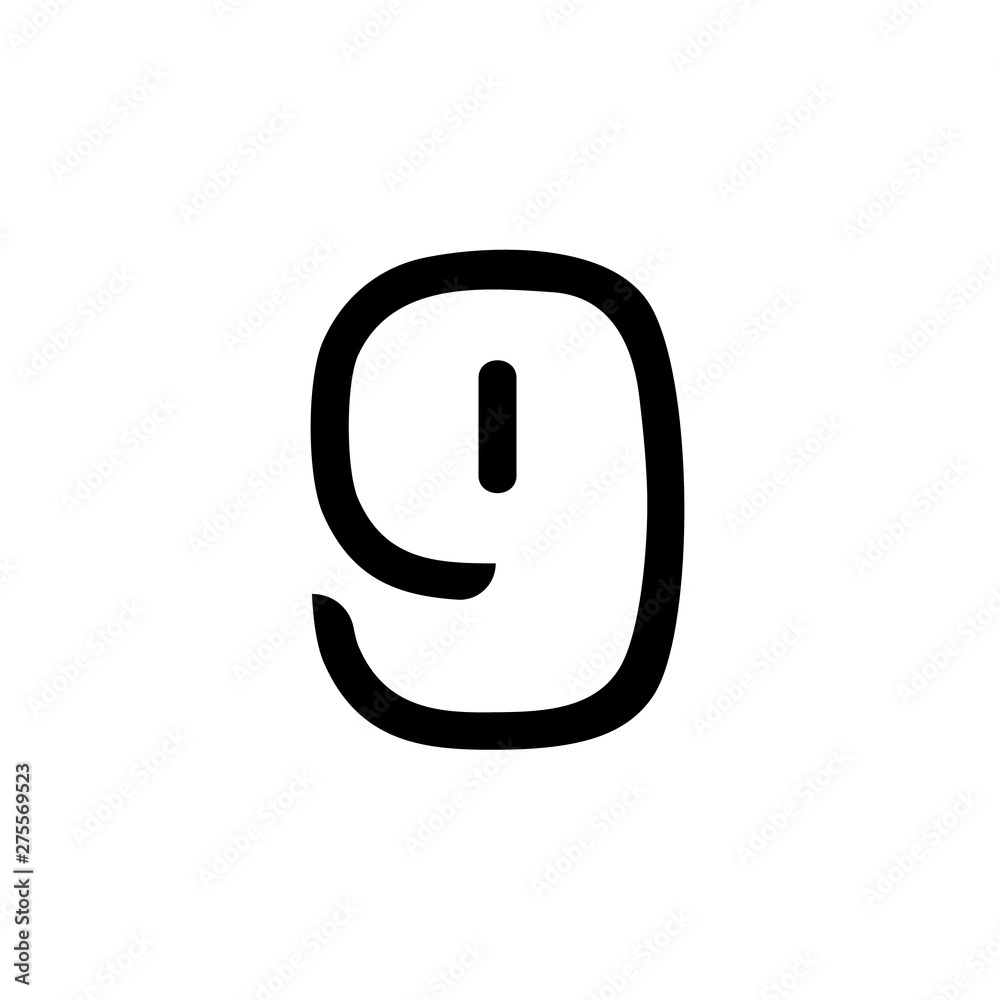 number 9 letter g cute character logo vector number 9 letter g cute character logo vector