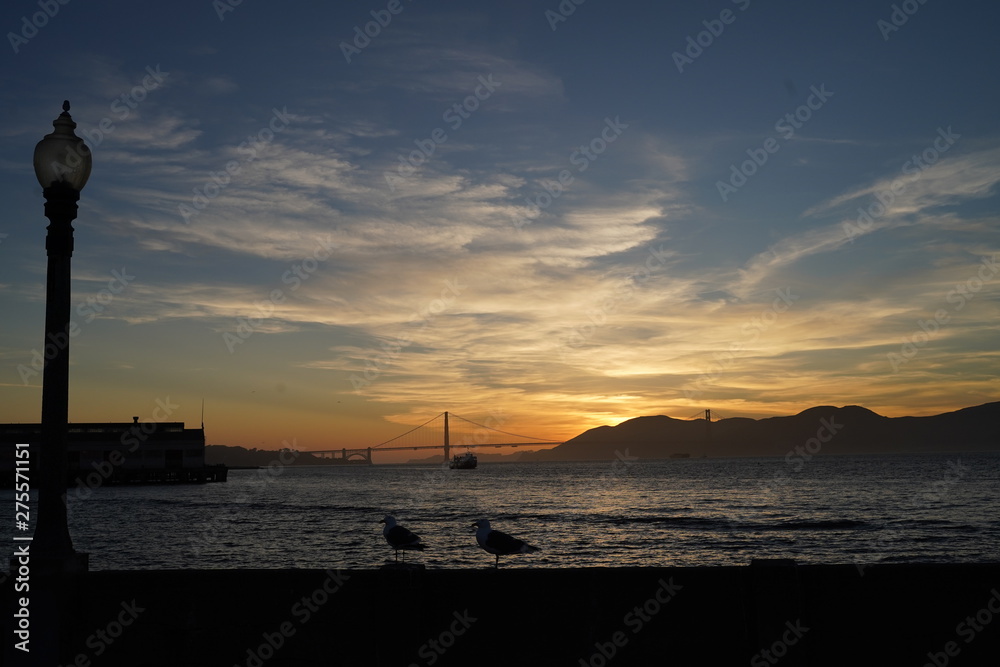Sunset at Golden Gate Bridge - San Francisco