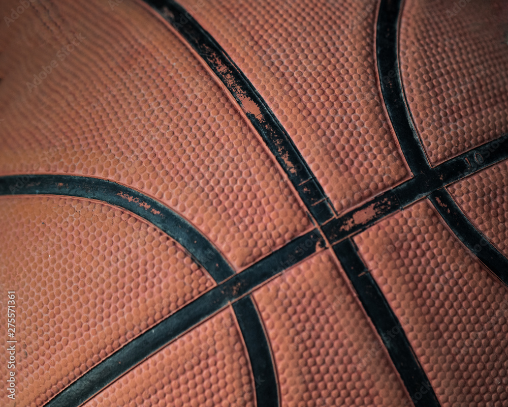 Fototapeta premium horizontal vintage old grungy basketball 