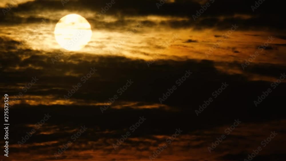 Sunrise Sun Rising Behind Dramatic Tropical Clouds. Timelapse HD. Sunrise Sun Rising Behind Dramatic Tropical Clouds. Timelapse HD.
