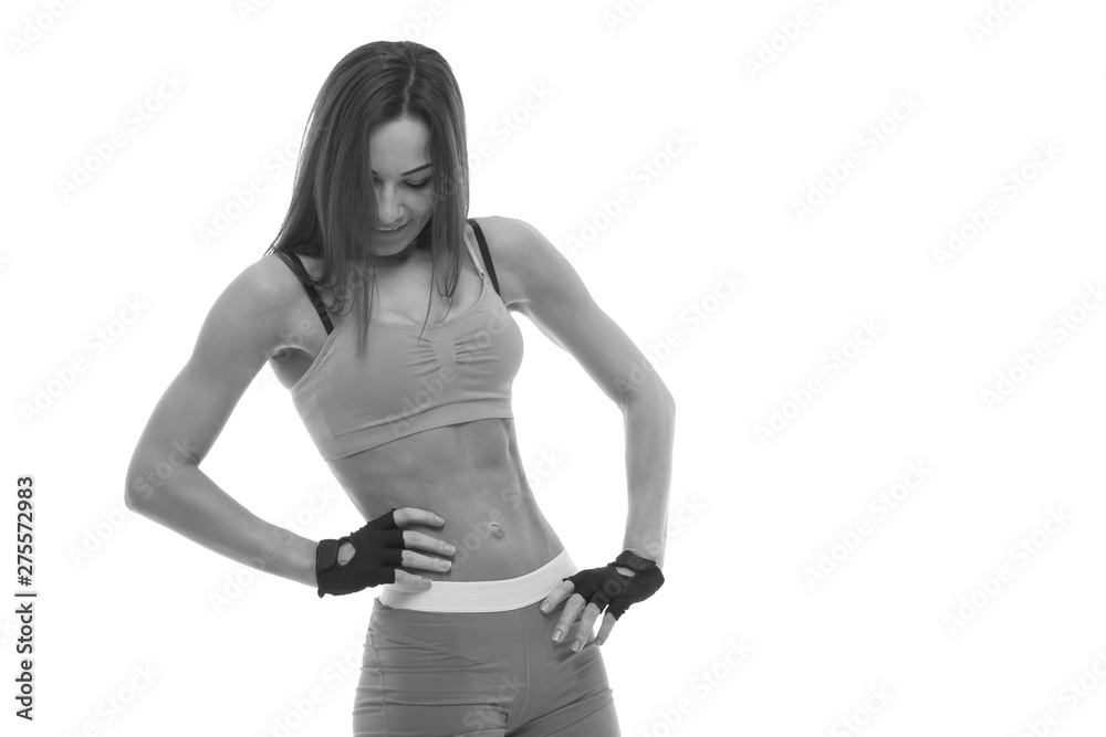 Fototapeta premium young athletic muscular female body
