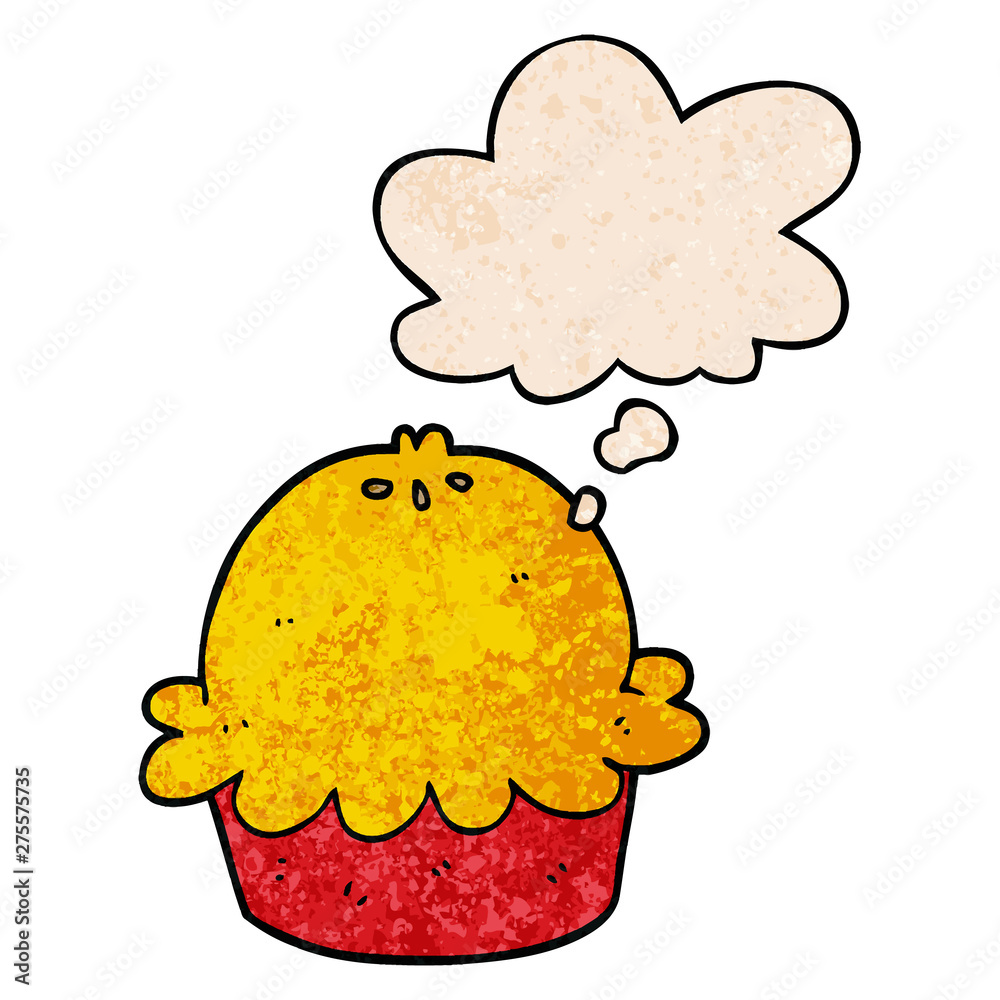 cartoon pie and thought bubble in grunge texture pattern style cartoon pie and thought bubble in grunge texture pattern style