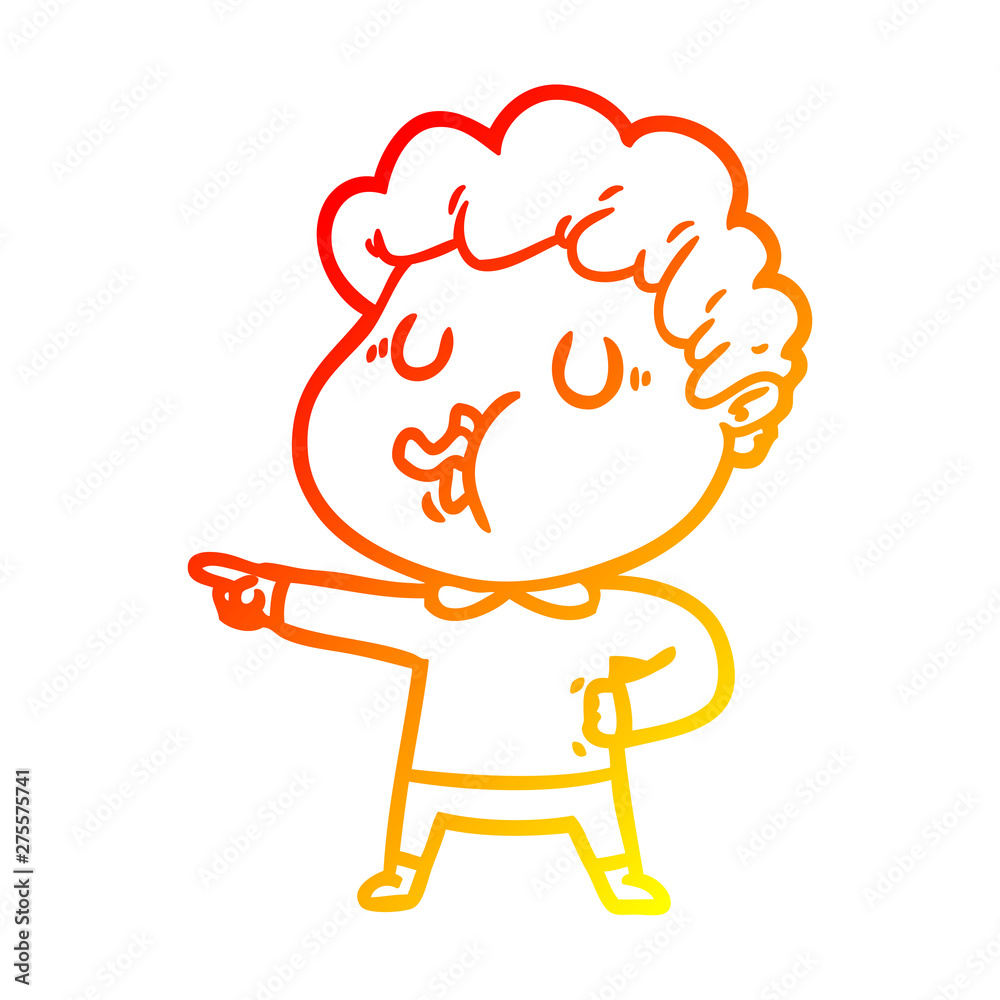 warm gradient line drawing cartoon man singing warm gradient line drawing cartoon man singing