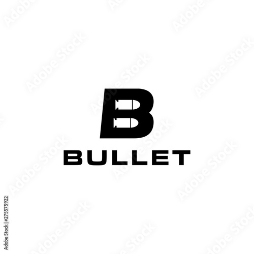 bullet initial b logo design