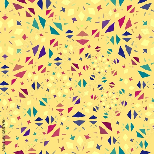 Abstract Colorful Flower Mosaic Seamless Pattern