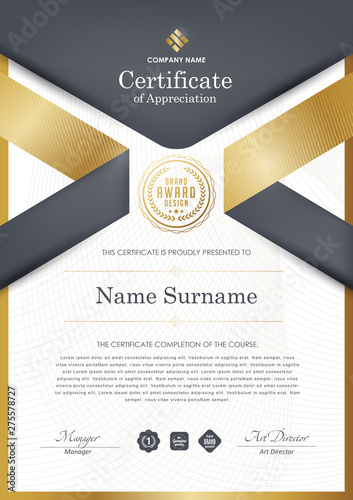 certificate template with luxury pattern,diploma,Vector illustration.