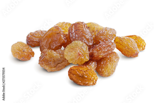 Raisins. Dried Raisin Isolated on White. Full depth of field     