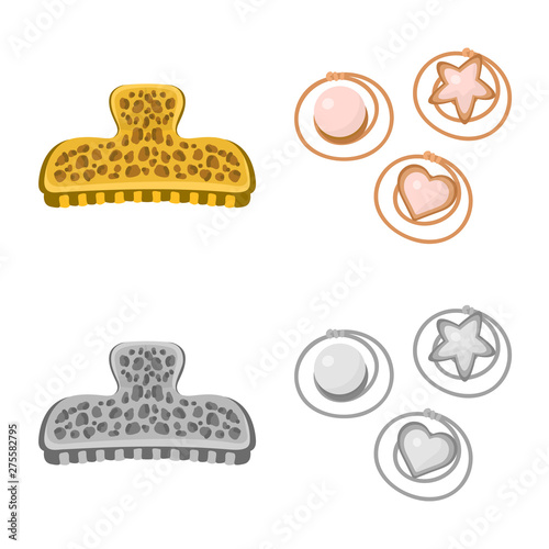 Isolated object of beauty and fashion sign. Set of beauty and female vector icon for stock.