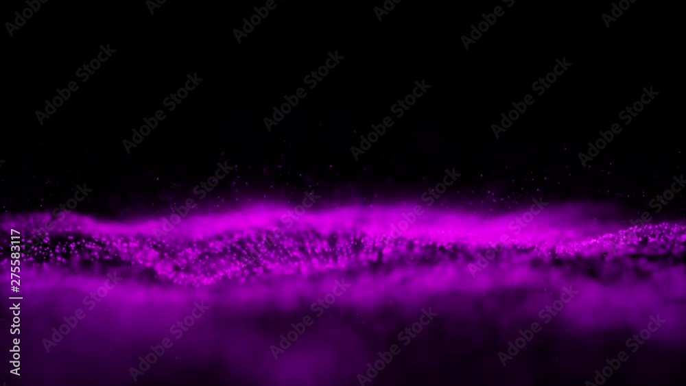 Animated purple motion particle background