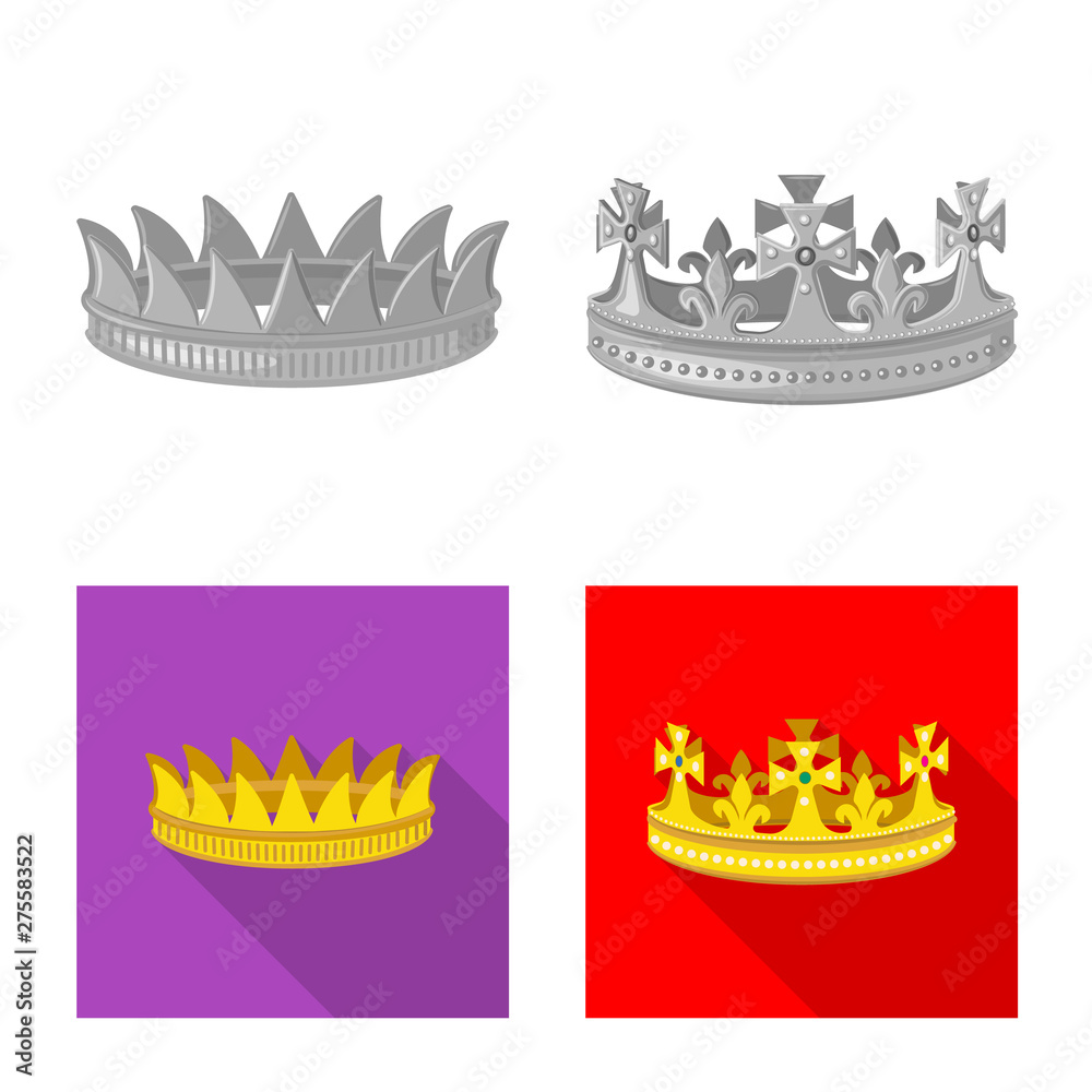 Vector design of medieval and nobility logo. Collection of medieval and monarchy stock vector illustration. Vector design of medieval and nobility logo. Collection of medieval and monarchy stock vector illustration.