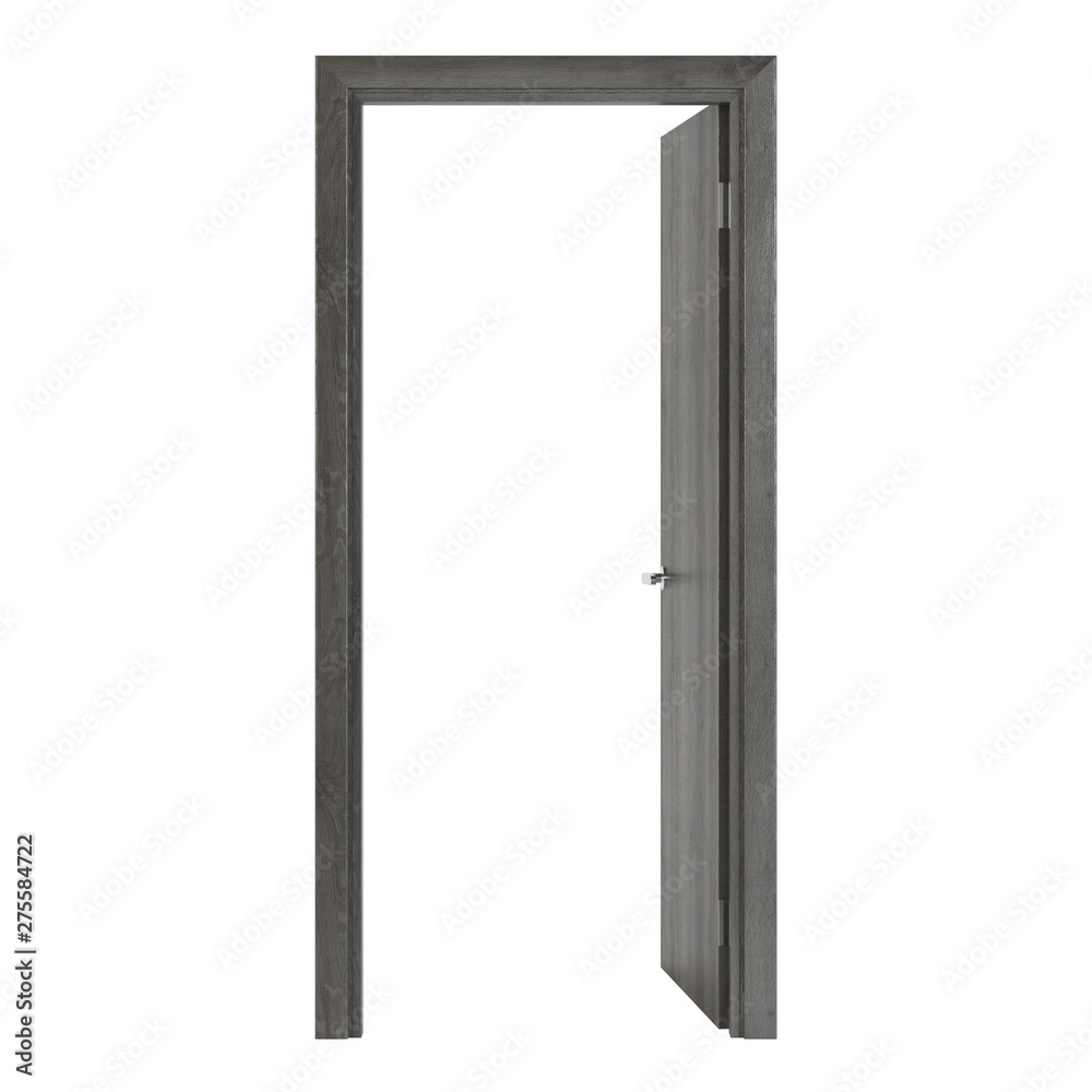 Interroom door isolated on white background. 3D rendering. Interroom door isolated on white background. 3D rendering.