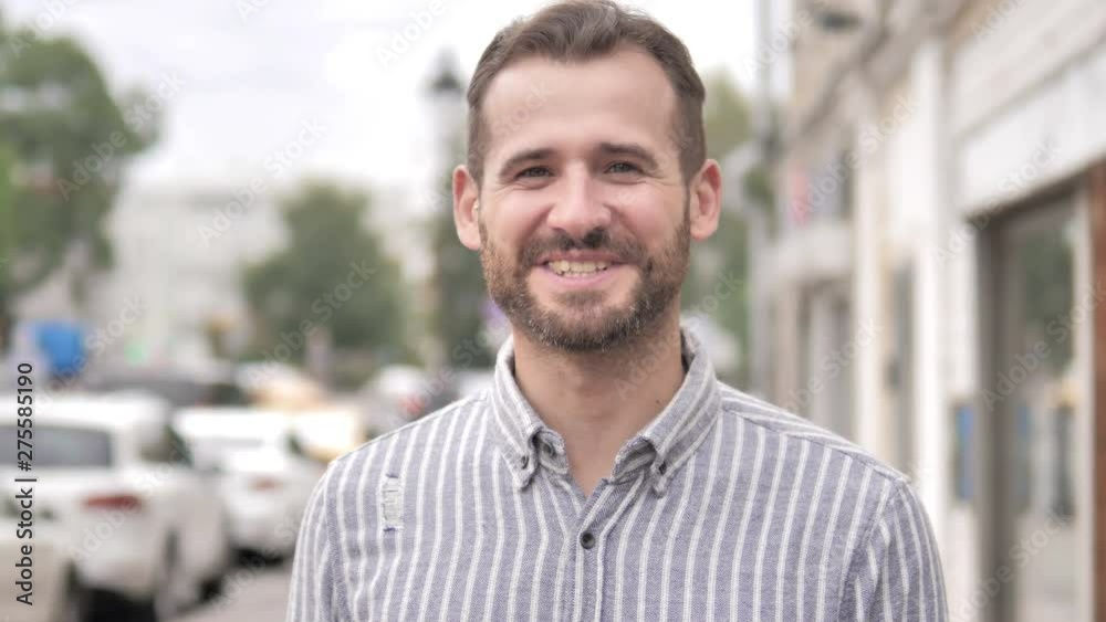 Online Video Chat by Beard Casual Man