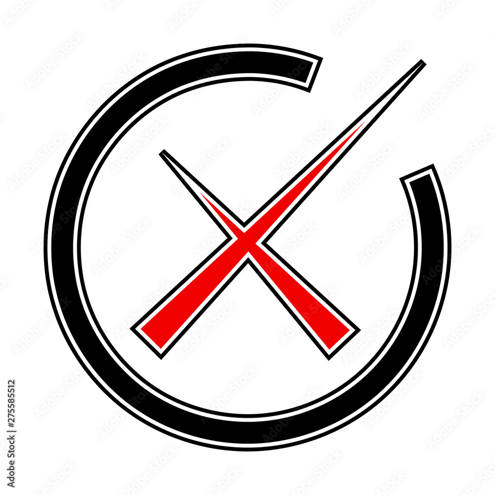 Obraz premium wrong symbol or X mark
