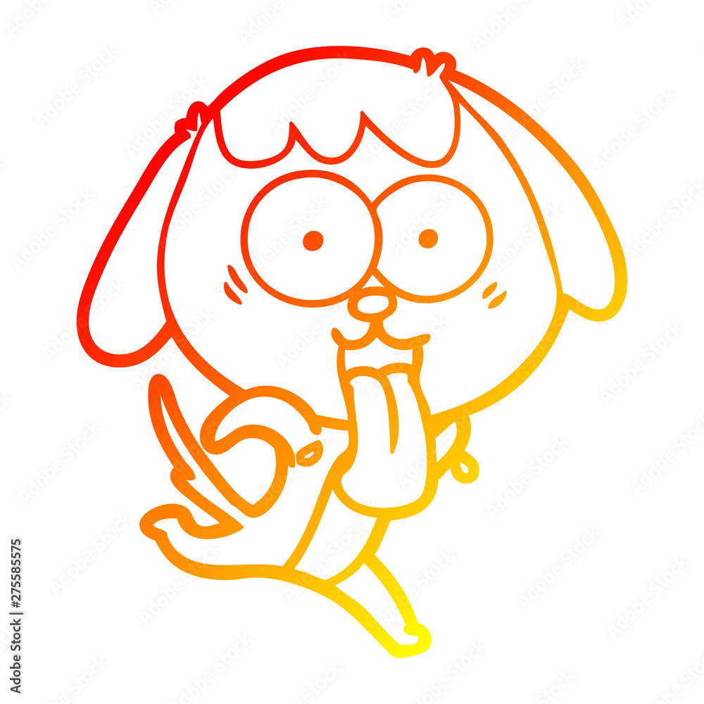 warm gradient line drawing cute cartoon dog warm gradient line drawing cute cartoon dog