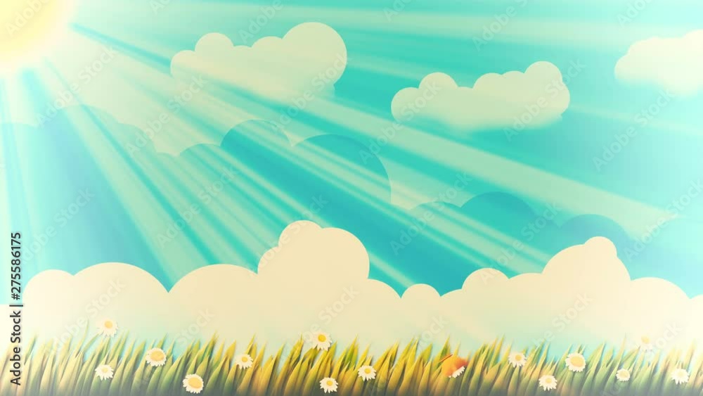 Hand draw like sky with sun rays