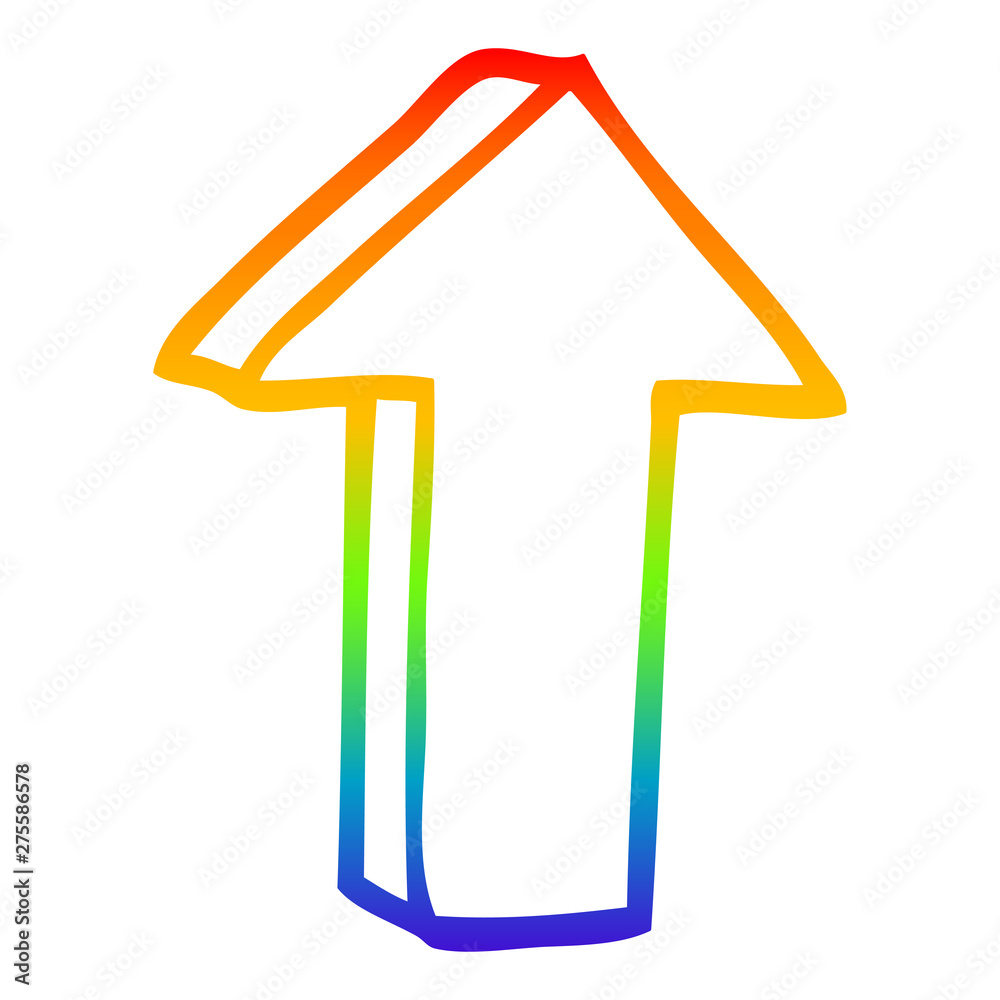 rainbow gradient line drawing cartoon arrow rainbow gradient line drawing cartoon arrow
