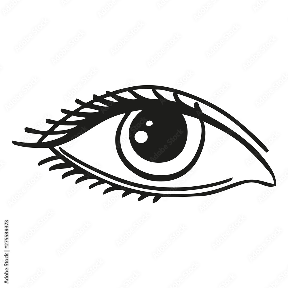 Vector illustration of eye on white background Vector illustration of eye on white background