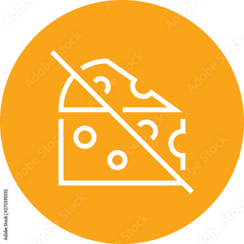 Dairy Free Cheese Outline Icon