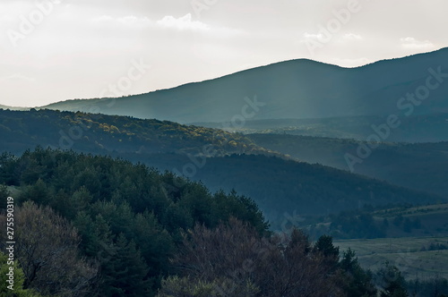 Vitosha mountain from distance Bulgaria