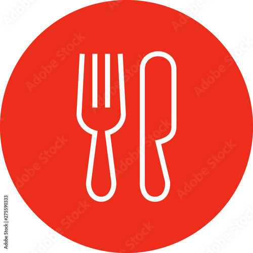 Fork Knife Restaurant Outline Icon